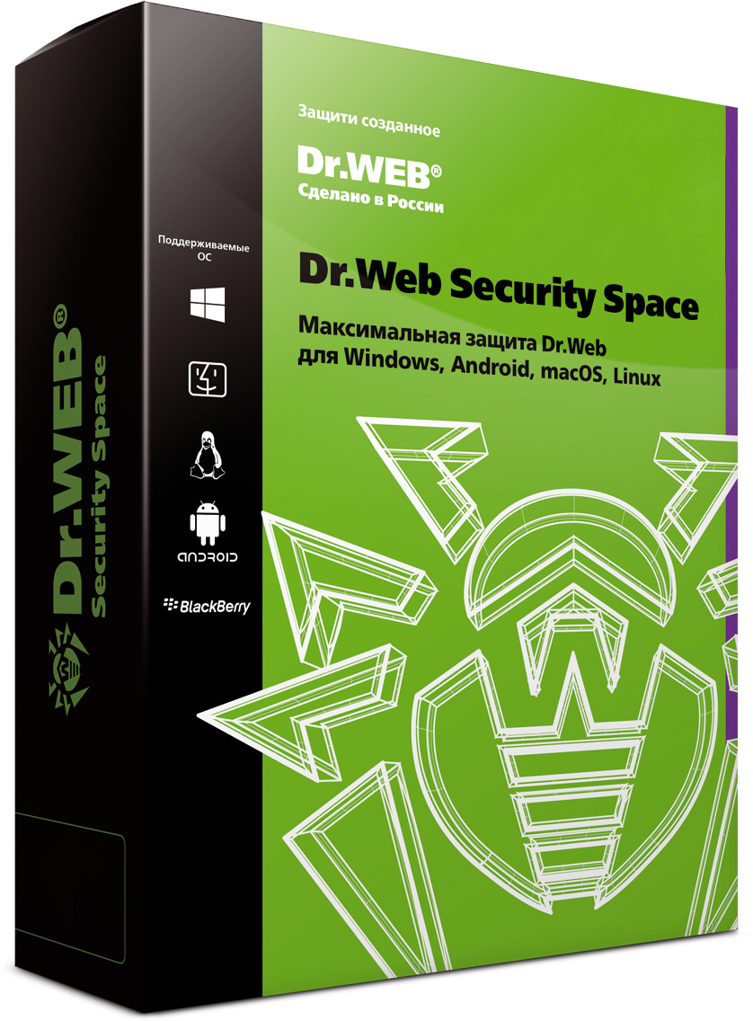 Продление лицензии Dr.Web Security Space 2 года, 3 шт